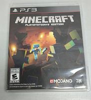 Front cover of Minecraft PlayStation 3 Edition for PS3 in sealed case.