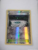 Front view of Fairy Garden holographic Trainer card showing artwork, card text, and holo foil pattern.