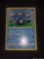 Single Poliwag Pokémon trading card showing front with character artwork and move details