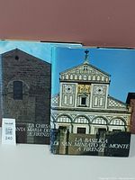 Photo showing the two hardcover books about Italian architecture with covers visible.