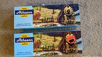 Two Athearn HO scale locomotive engine boxes showing the artwork and branding on the packaging.