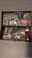 Overview of all pins and lockbox showing organization and quantity.