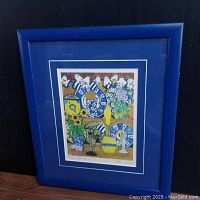 Framed lithograph by Penny Cox titled "It's For You" showing overall presentation and size.