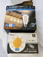 Box of 6 Vintage Edison 60W Equivalent bulbs, energy saving 6W.