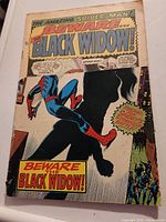Full front cover of The Amazing Spider-Man No. 86 comic book showing Spider-Man and text about the Black Widow.