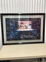 Full frontal view of framed print showing entire artwork and frame
