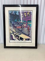 Front view of the framed RJ Hohimer print 'Taxi' showing full frame and artwork.