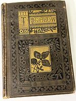 Front cover showing intricate embossed floral designs and gold text 'INGELOW' along with a gold framed flower illustration.