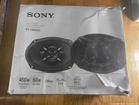 Front of box showing model, specs and branding