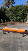 Full front view of bench on driveway