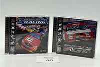 Front view of two PlayStation 1 games: TOCA Championship Racing and Sports Car GT in jewel cases