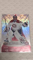 Front of Carey Price 2009 Upper Deck McDonald's hockey card showing holographic goalie image.