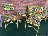 Overall view of two chairs and table