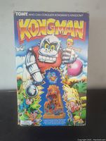 Front of the original box showing 'Kong Man' title with colorful artwork featuring robot gorilla and characters.