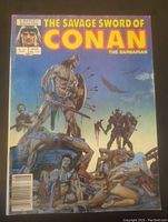 Full front cover of The Savage Sword of Conan the Barbarian issue 115 featuring Conan and other characters.