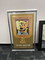 Straight-on view of framed print showing entire artwork and frame