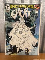 Front cover of Ghost #1 comic book by Dark Horse Comics 1987, featuring Ghost character in white cloak with pistols