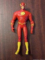 Front view of The Flash McFarlane action figure showing costume details and condition