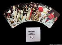 Spread of 22 hockey cards fanned out with key players visible.