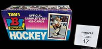 Photo of the 1991 Bowman Official Complete Set 429 Cards box showing branding and card count.