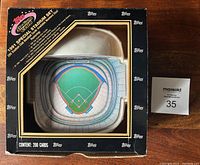 Front view of the 1991 Topps Stadium Club Special Stadium Set box with SkyDome display featuring the baseball diamond visible through plastic window.