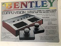 Front of retail box showing Bentley Compu-Vision console and controllers