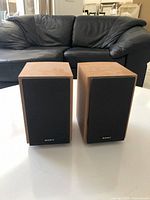 Pair of Sony SS-CEX1 bookshelf speakers front view