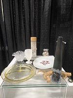 Group shot of all nine items on display