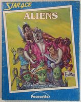 Front cover of Star Ace Aliens sourcebook with colorful alien characters artwork and Pacesetter branding.