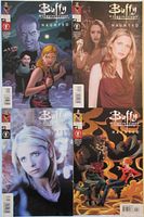 Photo showing all four Buffy the Vampire Slayer Haunted comic books (#1A, 2B, 3B, 4A) arranged in a 2x2 grid.
