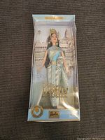 First Barbie doll in original packaging representing Cambodia, detailed traditional attire and packaging visible