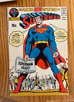 Front cover of the Superman #240 comic showing main artwork and title