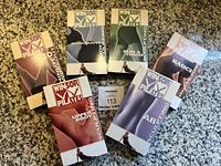 Front view of all six Winsor Pilates VHS boxes