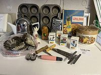 All items grouped on countertop