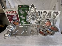 Group shot showing all eleven Wilton Christmas bakeware items