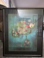 Frontal view of the framed artwork showcasing the composition and framing details.