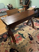 Front view of table with leaves folded down