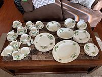 Full overview of all pieces on coffee table