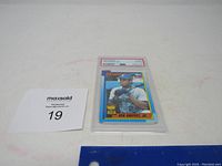 Front side of the 1989 Topps Ken Griffey Jr baseball card encased in PSA graded slab with visible grade 10 label.
