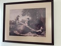 Full view of the framed reproduction art print showing the entire image and frame.