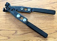 Blue Point CV Boot Clamp Pliers YA3080 showing top side with black rubber handles and clamp head.