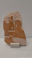 Front view of handcarved Indigenous Canadian stone art on stand