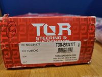 Photo of the TOR steering and suspension part box labeled ES3417T with technical and factory labeling.