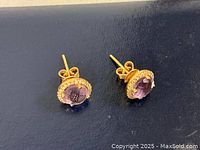 Back view showing post and butterfly backs