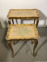 Front view of both nested tables