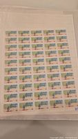 Sheet of 50 stamps $0.15 with winter landscape and buildings, mint but some stamps missing