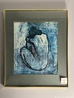 Full view of framed Picasso Blue Nude print showing the full artwork and frame.