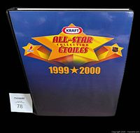 Closed custom album showing the Kraft All-Star Collection 1999-2000 logo on blue cover