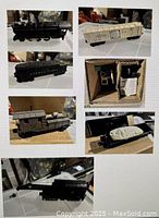 Ungrouped items displayed showing locomotive and box interiors