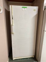 Front view of freezer showing overall condition and design